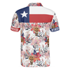 Texas Longhorn Bluebonnet and Armadillo Polo Shirt, Floral Texas State Polo Shirt, Texas Proud Shirt For Men - Perfect Gift For Men, Golfers