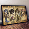 Hippie Girl, Be Strong When You Are Weak Be Brave When You Are Scared Be Humble When You Are Victorious Be Badass Everyday Poster and Canvas