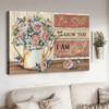 Be Still And Know That I Am God, Flower Butterfly, Poster Decor Poster and Canvas