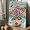 Hummingbird Flower, Be Always Blooming, Beautiful Girl Poster Poster and Canvas