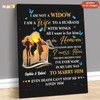 Custom Angel Husband, I Am Not A Widow I Am A Wife To A Husband With Wings All I Want Is For Him In Heaven Customized Personalized NAME Poster and Canvas