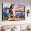 God Poster, Jesus Christ, Butterfly Flower, In The Morning When I Rise Give Me Jesus Poster and Canvas