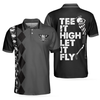 Custom Tee It High Let It Fly Polo Shirt, Skull Play Golf Short Sleeve Men Polo Shirt - Perfect Gift For Men, Golfers