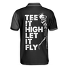 Custom Tee It High Let It Fly Polo Shirt, Skull Play Golf Short Sleeve Men Polo Shirt - Perfect Gift For Men, Golfers