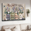 Hummingbird Flower, My God That Is Who You Are Way Maker Miracle Worker Promise Keeper Light In The Darknes Poster and Canvas