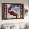 Cardinal Bird, Be Still And Know That I Am God, Window Poster Poster and Canvas