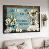 The Lord Is My Shepher, I Shall Not Want, Lamb Poster, God Cross Poster and Canvas
