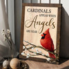 Cardinal Appear When Angels Are Near, Cardinal Bird Poster and Canvas