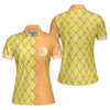 Golf Is Fore Girls Short Sleeve Women Polo Shirt, Yellow Argyle Pattern Golf Polo Shirt, Cool Golf Gift For Women