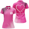Custom Name Multi color Women Golf Polo Shirts Peace Love Golf, Personalized Best Womens Golf Shirts