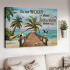 Do Not Worry About Tomorrow, Beach Scenery, Summer Poster Poster and Canvas