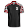 Custom Red Lion Camouflage Custom Darts Jerseys for Men, Black and Camo Dart Jersey Shirt