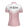 Tee Time Golf Short Sleeve Women Polo Shirt, White And Pink Golf Shirt For Ladies - Perfect Gift For Women, Ladies