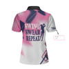 Custom Swing Swear Repeat Custom Short Sleeve Women Polo Shirt - Perfect Gift For Women