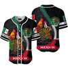 Rooster Mexico Flag Baseball Jerseys For Men & Women, Gift For Mexicans, Mexico Lovers
