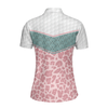 Striped Polo Shirt, Golf Girl Seamless Pattern Golf Women Polo Shirt, Leopard Golf Shirt For Ladies - Perfect Gift For Women, Ladies