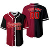 Custom Red White Text Navy Crimson Fade Fashion Baseball Jerseys For Men & Women
