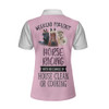 Custom Weekend Forecast Horse Racing Custom Short Sleeve Women Polo Shirt, Personalized Pink And White Polo Shirt For Ladies - Perfect Gift For Women