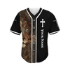 Personalized Jesus Baseball Jersey - Cross, Lion Baseball Jersey - Gift For Christians - Jesus Custom Printed Baseball Jersey Shirt For Men and Women