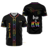 Lgbt Love Is Love Heart Beats Pride - Baseball Jersey