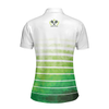 Tennis Women Polo Shirt, Abstract Green Geometric Tennis Short Sleeve Women Polo Shirt, Gift Ideas For The Golf And Tennis Lover