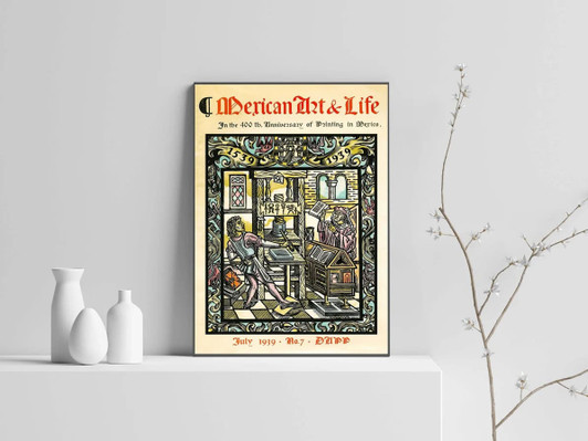 Mexican Art And Life, In The 400 tb Anniversary Of Printing In Mexico July 1939, Poster Decor Poster and Canvas