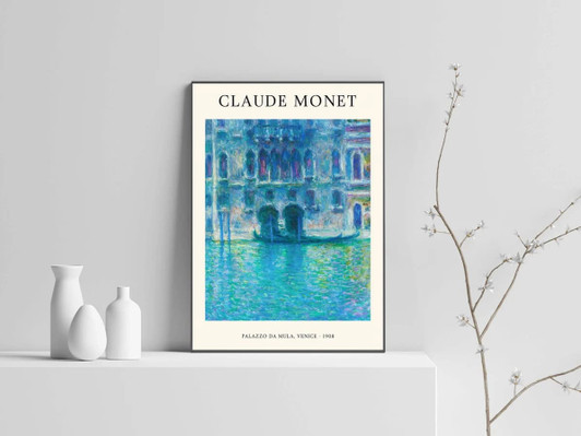 Claude Monet, Palazzo Da Mula, Venice 1908 Poster and Canvas
