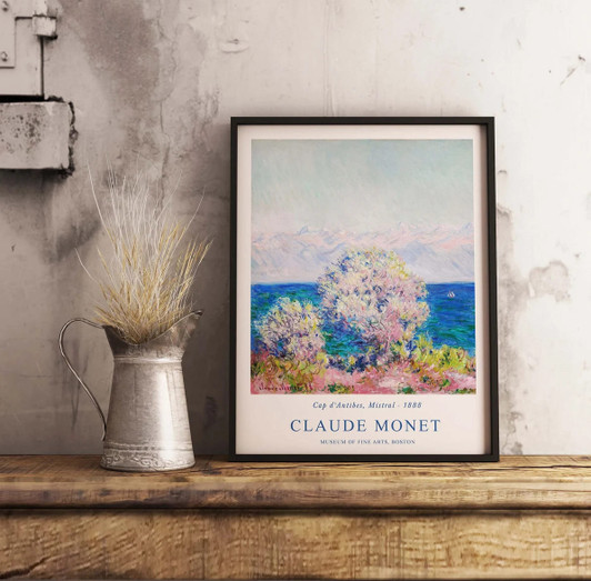 Claude Moment, Cap D’Antibes, Mistral 1888, Museum Of Fine Arts, Boston Poster and Canvas