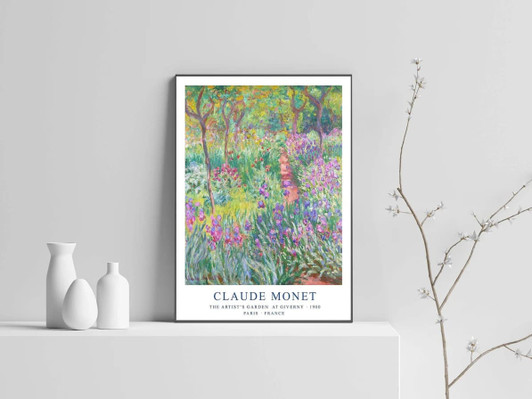 Claude Monet, The Artist’s Garden At Giverny 1900, Paris France Poster and Canvas