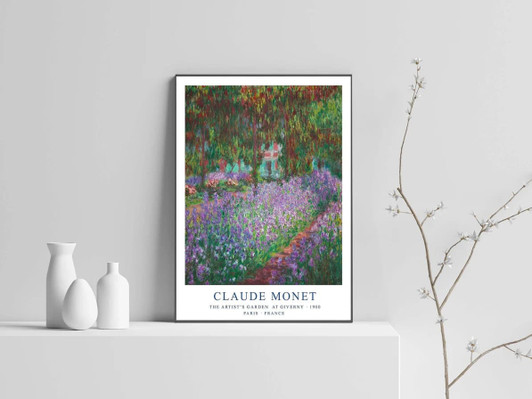 Claude Monet, Claude Monet, The Artist’s Garden At Giverny 1900, Paris France Poster and Canvas