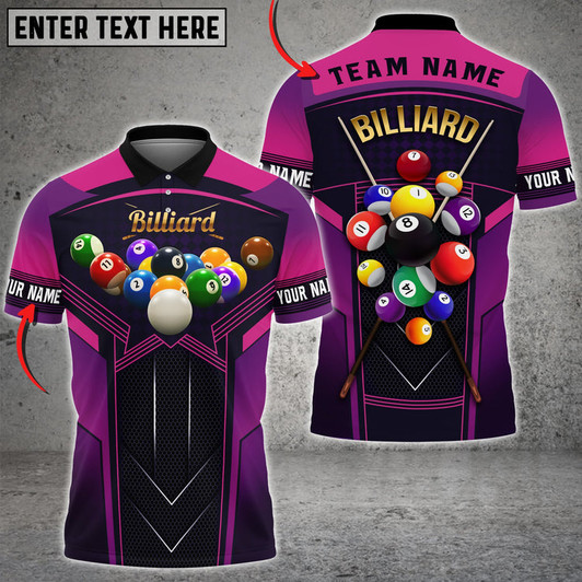 Personalized Billiard Ball Team Polo Shirt