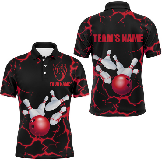 Custom American Bowling Thunder Multicolor Option Customized Name 3D Shirt, Gift for Bowler