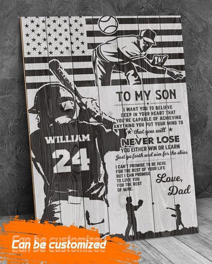 Custom Baseball Lover, To My Son I Want You To Believe Deep In Your Heart v