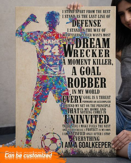 Custom Socer Lover, I Stand Apart From The Rest I Stand As The Last Line Of Defense Poster and Canvas
