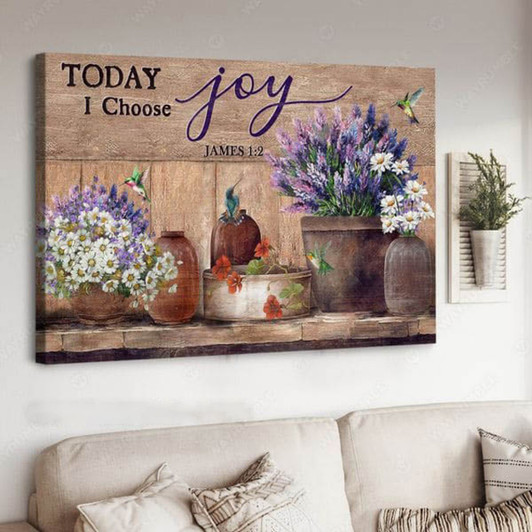 Today I Choose Joy, Poster Decor, Lavender Lover Poster and Canvas