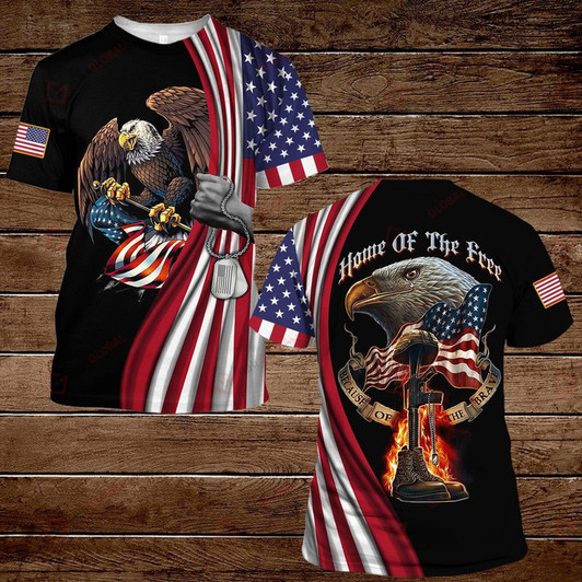 Home Of The Free All Over Printed Shirts