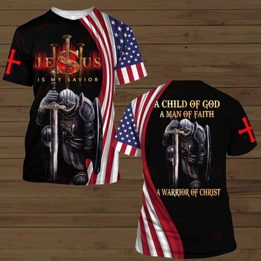 A Child Of God A Man Of Faith A Of Christ Jesus Knight Templar All Over Printed Shirts