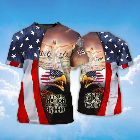 We The People America Under God T Shirt Patriotic Shirts