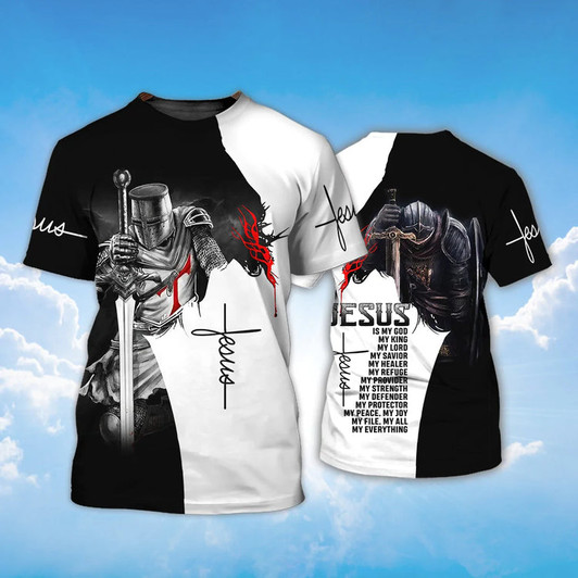 Knight Templar Jesus Is My God My King My Lord T Shirt Gift For Knight Templar Lover