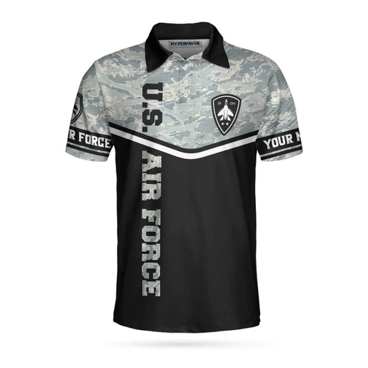 Custom Personalized Camouflage Men Polo Shirt, Less Than 1% Of Americans Have Ever Seen The Sunset From A USAF Aircraft I Have Custom Shirt For Male, Veteran Shirt For Men