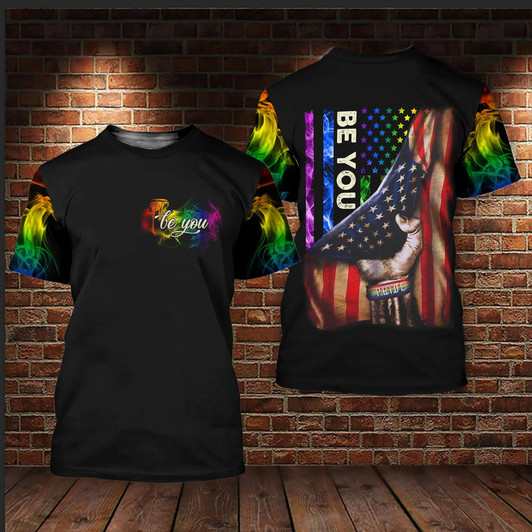 Bisexual Shirts For LGBT History Month, LGBT Smoke Flag Be You, Pride Tshirt
