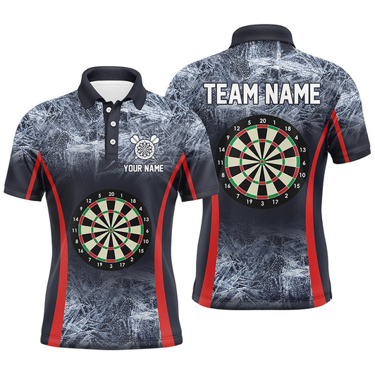 Custom Icy Navy Blue Mens Darts Polo Shirt Customized Darts Shirt For Men Darts Team Jersey