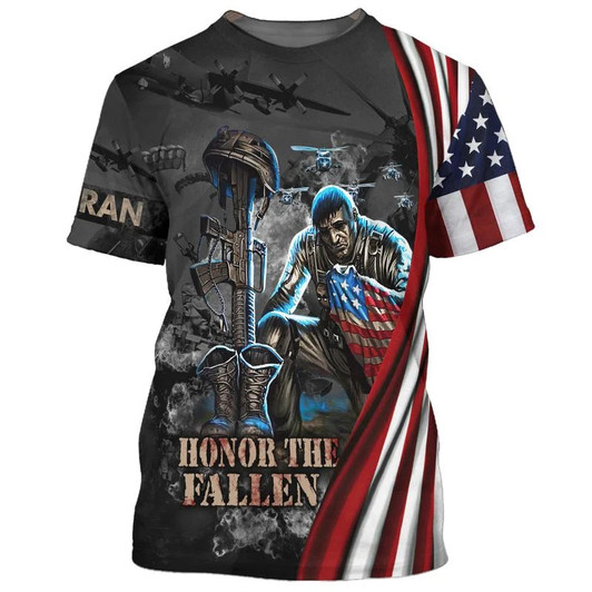 American Pride Veteran 3D Shirt For Men And Women, Usa Flag Veteran 3D Hoodie, 3D Bomber, To A Veteran