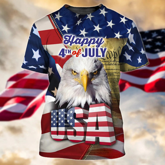 Happy 4Th Of July Independence Day 3D All Over Print T Shirt Usa