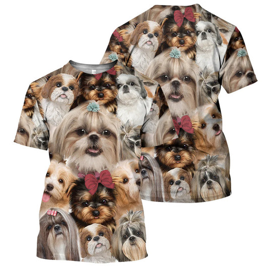 Shih Tzu Dog 3D All Over Printed Shirt