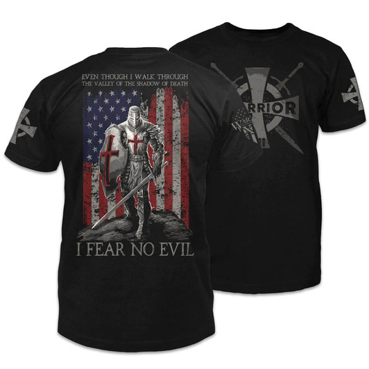 The Crusader Shirt, Walk Through The Valley Of The Shadow Of Death T Shirts, Usa Warriors Shirt