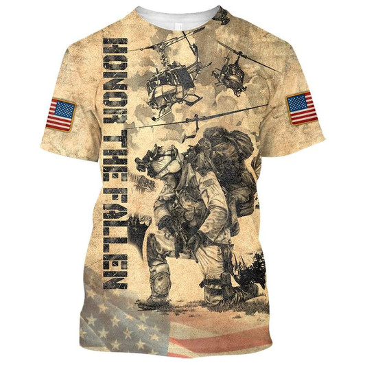 Honor The Fallen 3D Full Print Hawaiian Shirt For Veteran, Veteray Day 3D Tshirt, Bomber, 3D Sweatshirt To Veteran