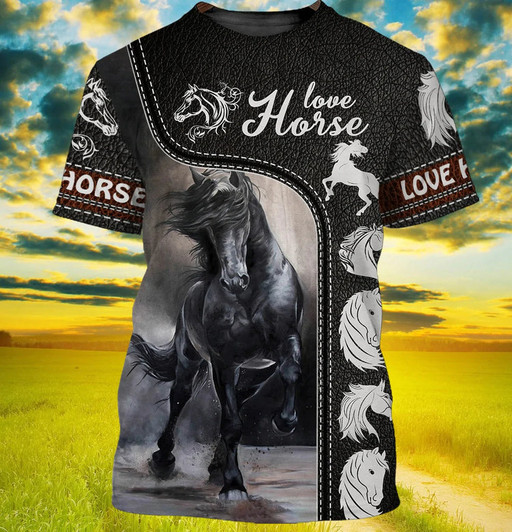 Black Horse 3D Full Print Hoodie For Men And Woman, Sublimation Horse Shirts, For Horse Lover