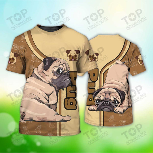 Love Pug Puppy T-Shirt, Pug T-Shirt, Dog T-Shirt