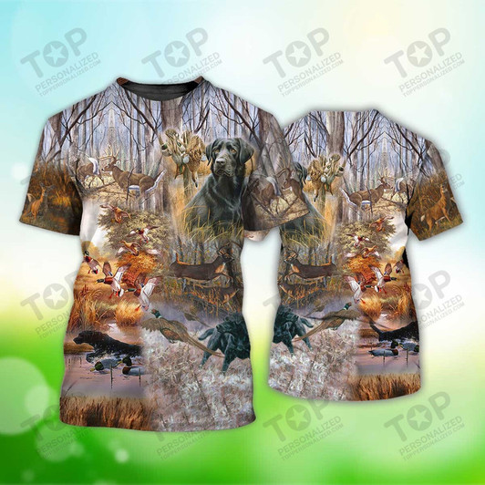 Hunting Dog Black Retriever T-Shirt, Dog T-Shirt